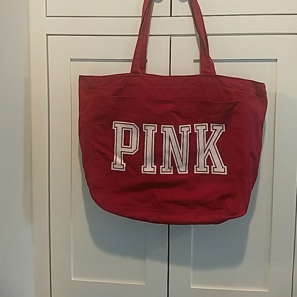 VS PINK Campus Zipper Canvas Tote